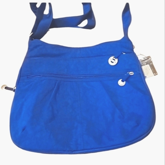 Travelon Large Crossbody Bag Blue. NWT - Picture 1 of 10